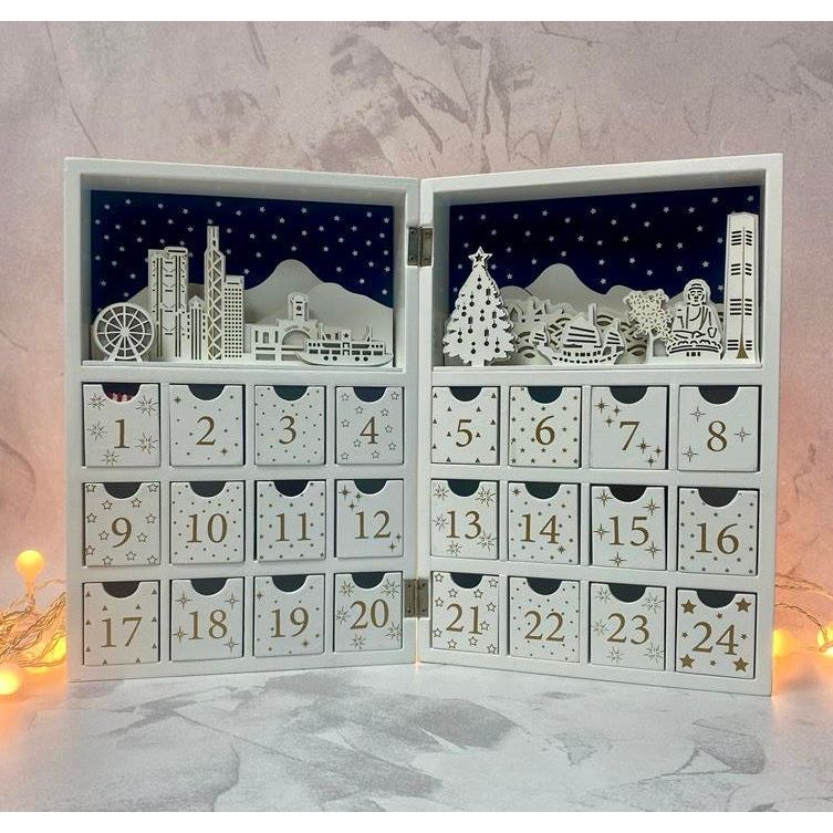 CHARITY ADVENT Hong Kong Wooden Advent Calendar LionRockPressUK