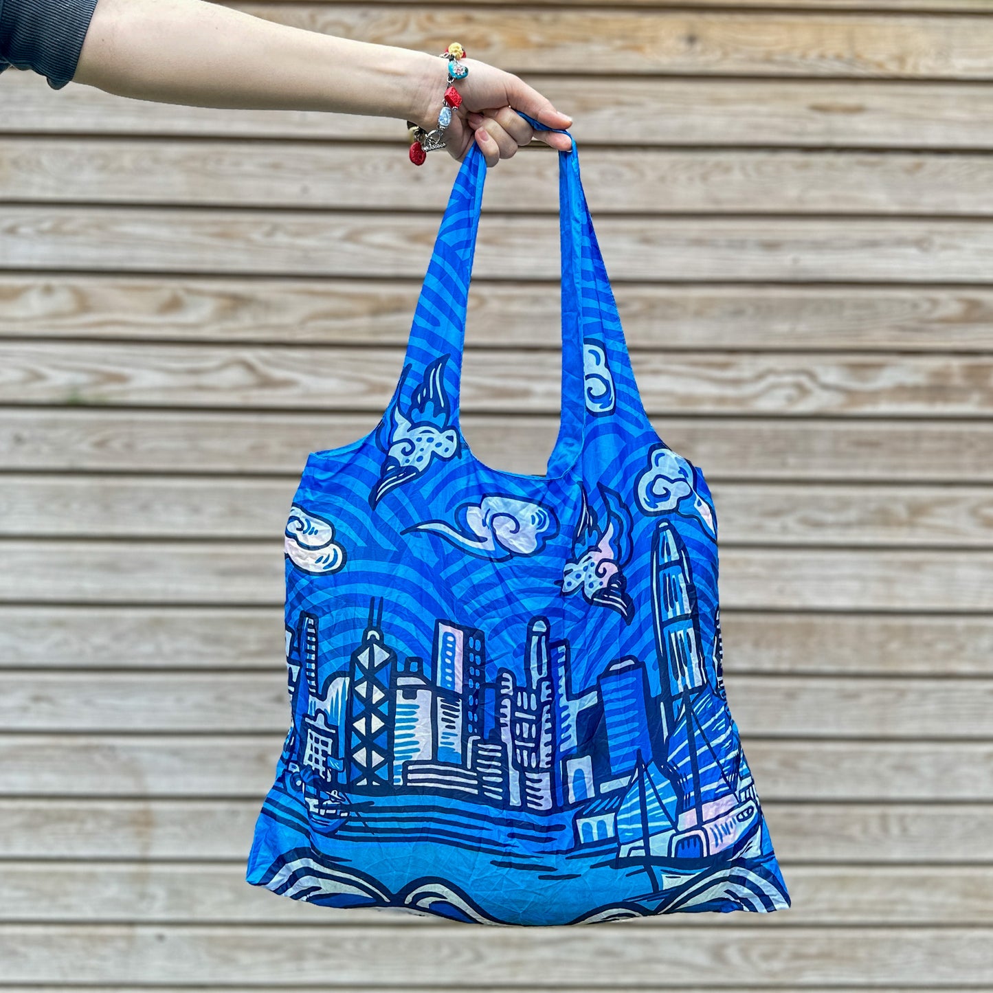 FOLDABLE SHOPPING BAG: Skyline