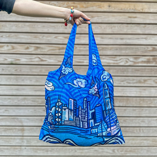 FOLDABLE SHOPPING BAG: Skyline