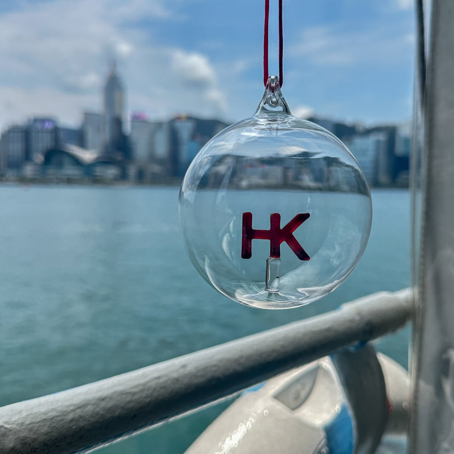 GLASS BAUBLE: HK Letter