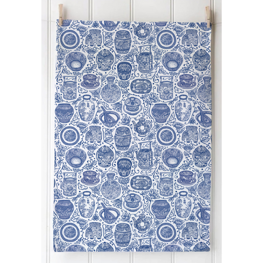 TEA TOWEL - Blue and White China