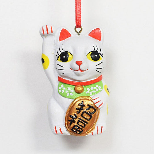 HANGING DECORATION: Lucky Cat White Colour