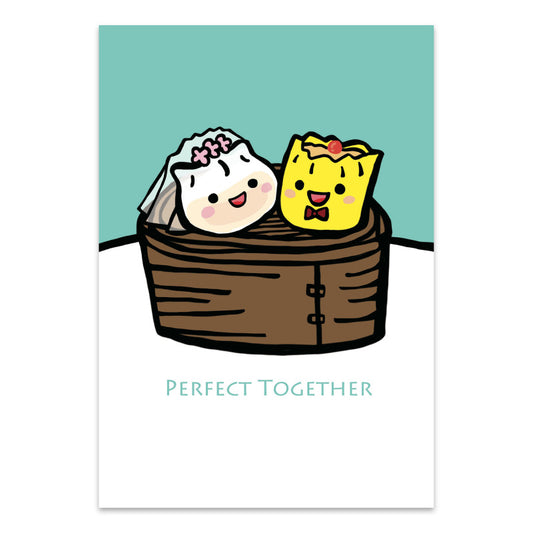 GREETING CARD: Perfect Together - Dumpling Wedding
